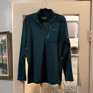 Patagonia Teal Quarter-Zip Lightweight Pullover